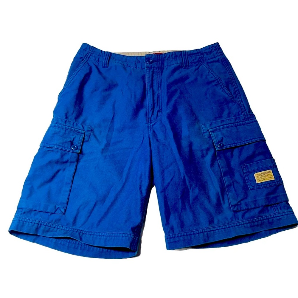 Men’s 32 Chaps Denim The American Brand Blue Dress Casual Cargo Shorts